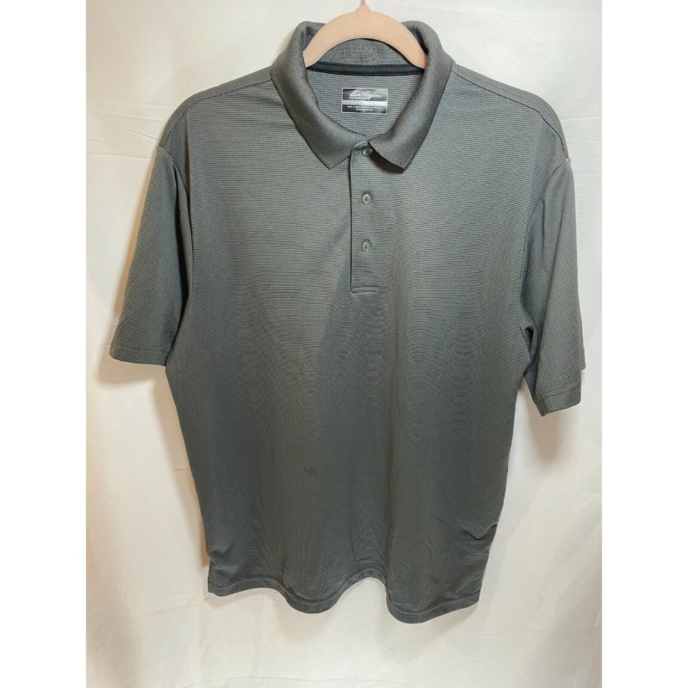 Ben Hogan Performance Polo Shirt Adult Large Gray Button Pullover Golfer Mens
